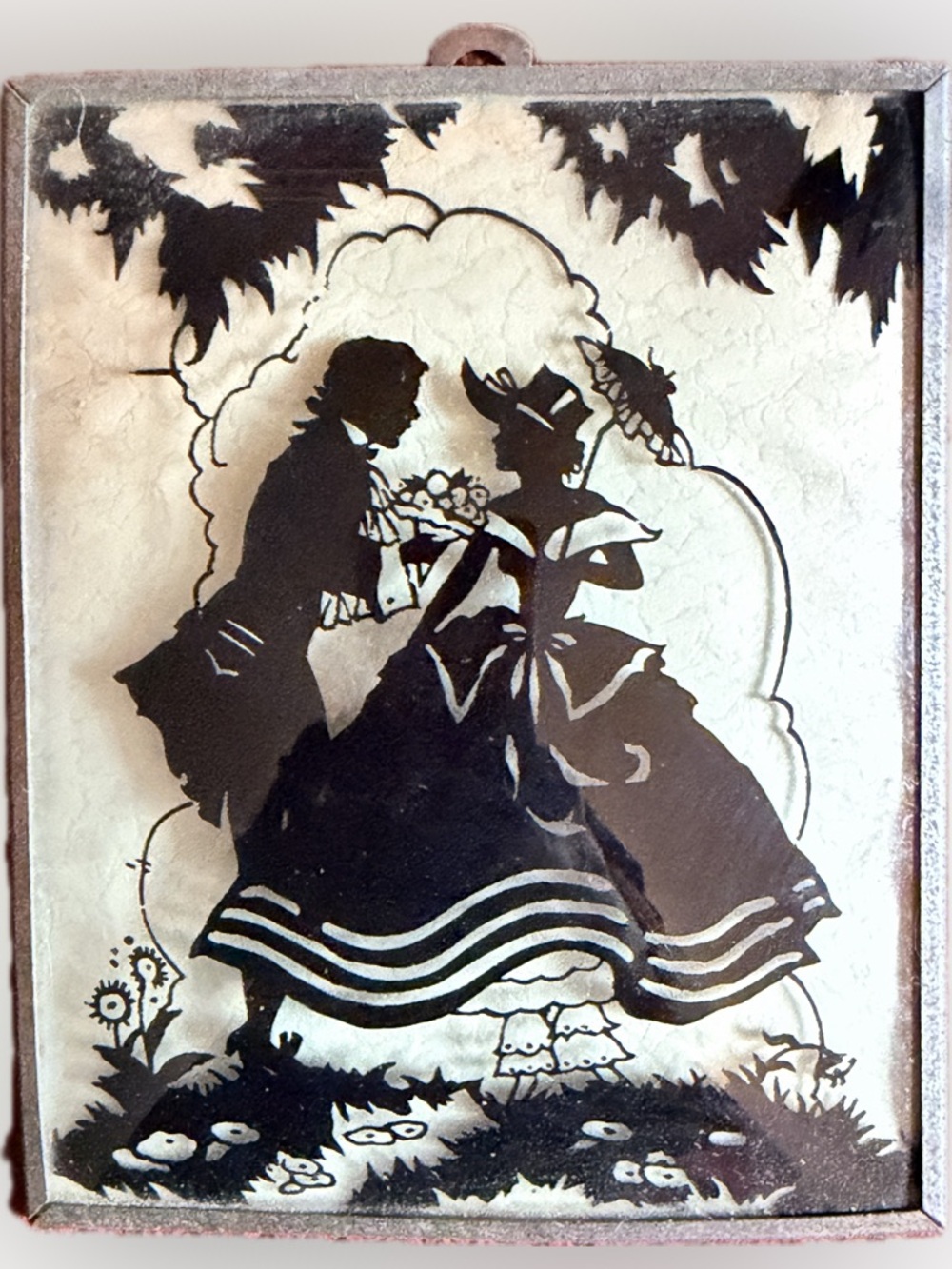 Vintage Silhouette Framed Print